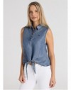 LEA-DIANA Camisa Nudo Tencel