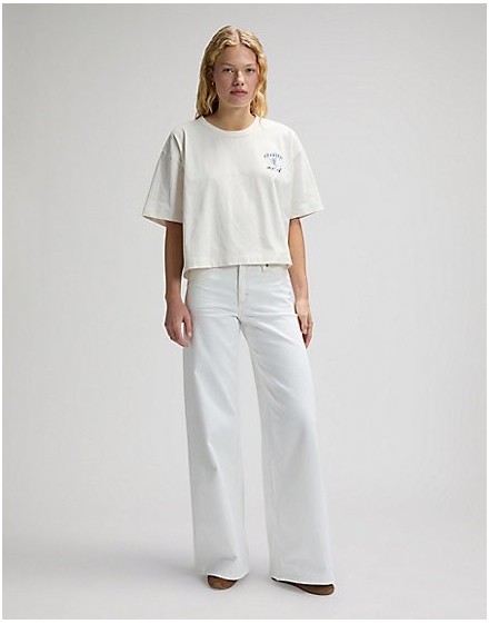 LEE CRAFTED TEE ECRU, XS