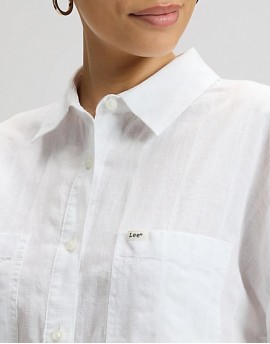 SS LOOSE UTILITY SHIRT BRIGHT WHITE, S