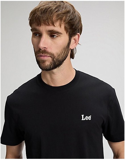 SS SMALL LOGO TEE BLACK, S