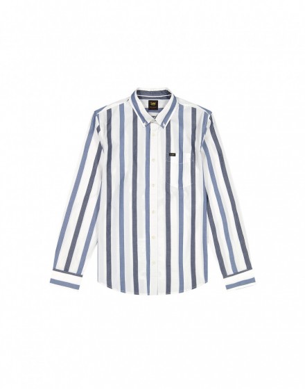 LEE BUTTON DOWN TONAL RIVET NAVY ST, M