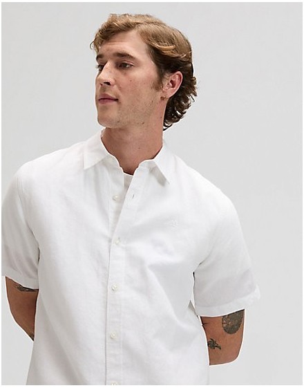 SS LEE SHIRT BRIGHT WHITE, M