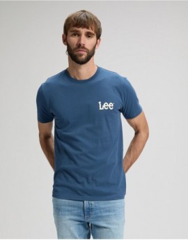 MEDIUM WOBBLY LEE TEE ACADEMY BLUE, S