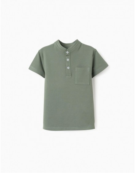 3107834106-PK9 SS SHIRT PIQUE DARK GREEN