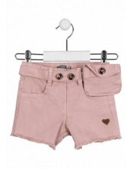 SHORT DE SARGA CON FLECOS