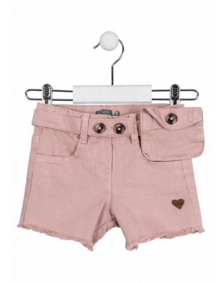 SHORT DE SARGA CON FLECOS
