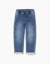 3107727302-PK9 PANTS KNIT DENIM BLUE 3/4