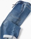 3107727302-PK9 PANTS KNIT DENIM BLUE 3/4