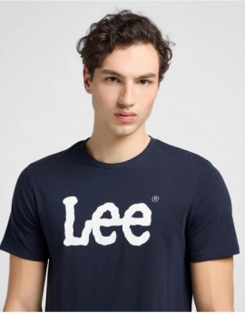 LEE WOBBLY LOGO TEE NAVY DROP HOMBRE