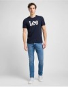 LEE WOBBLY LOGO TEE NAVY DROP HOMBRE