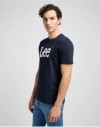 LEE WOBBLY LOGO TEE NAVY DROP HOMBRE