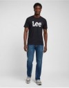 LEE WOBBLY LOGO TEE BLACK HOMBRE