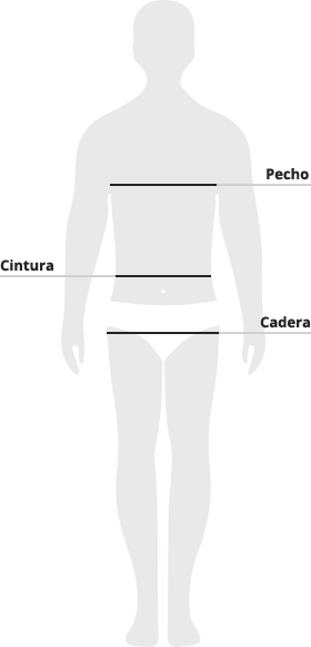 Silueta Hombre con Indicaciones y Medidas